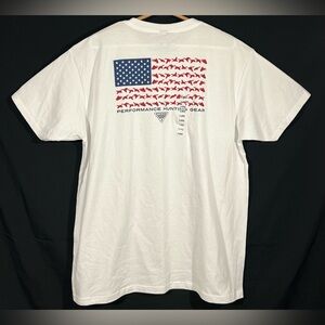 Columbia Sportswear PHG Ather Short Sleeve T-Shirt American flag Birds Men’s XL